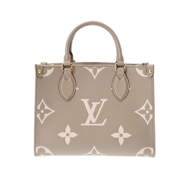 ルイ ヴィトン バイカラーモノグラムアンプラント オンザゴー PM 2WAY トゥルトレール/クレーム M45779 レザー レディース バッグ 【中古】【bag】