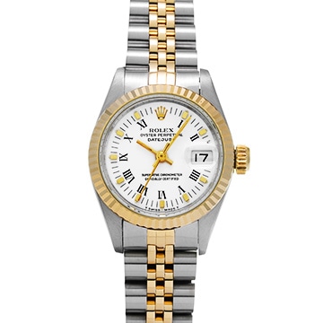 ロレックス デイトジャスト 69173 ホワイト レディース 時計 【中古】【wristwatch】