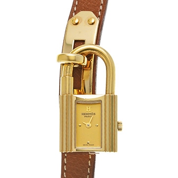 エルメス ケリーウォッチ KE1.201 シャンパン レディース 時計 【中古】【wristwatch】