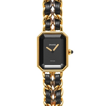 シャネル プルミエール M H0001 ブラック レディース 時計 【中古】【wristwatch】