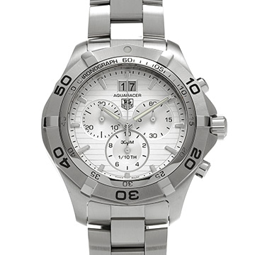 タグ ホイヤー アクアレーサー クロノグラフ グランドデイト CAF101F.BA0821 シルバー メンズ 時計 【中古】【wristwatch】