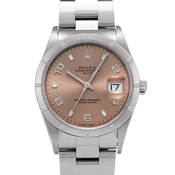 ロレックス オイスターパーペチュアル デイト 15210 ピンク メンズ 時計 【中古】【wristwatch】