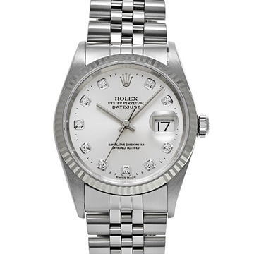 ロレックス デイトジャスト 16234G シルバー/ダイヤモンド メンズ 時計 【中古】【wristwatch】