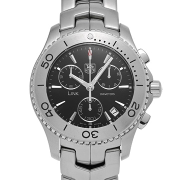 タグ ホイヤー リンク クォーツ クロノグラフ CJ1110.BA0576 ブラック メンズ 時計 【中古】【wristwatch】