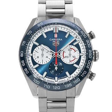 タグ ホイヤー カレラ スポーツクロノグラフ 160周年 リミテッドエディション キャリバー02 CBN2A1E.BA0643 ブルー/ホワイト メンズ 時計 【中古】【wristwatch】
