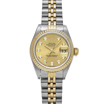 ロレックス デイトジャスト 69173G シャンパン/ダイヤモンド レディース 時計 【中古】【wristwatch】