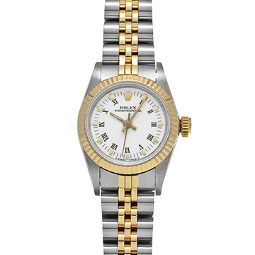 ロレックス オイスターパーペチュアル 67193 ホワイト レディース 時計 【中古】【wristwatch】