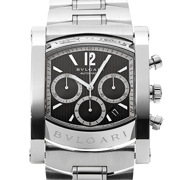 ブルガリ アショーマ クロノグラフ AA48BSSDCH ブラック メンズ 時計 【中古】【wristwatch】