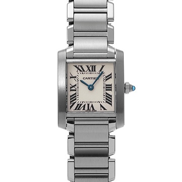 カルティエ タンクフランセーズ SM W51008Q3 シルバー レディース 時計 【中古】【wristwatch】