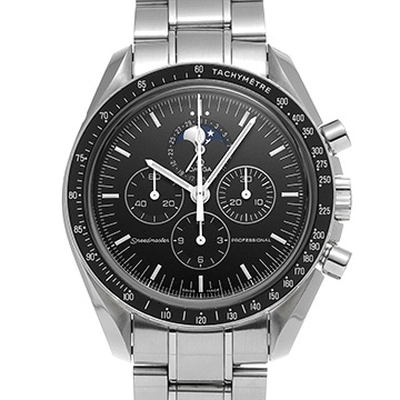 オメガ スピードマスター ムーンウォッチ ムーンフェイズ 3576.50 ブラック メンズ 時計 【中古】【wristwatch】