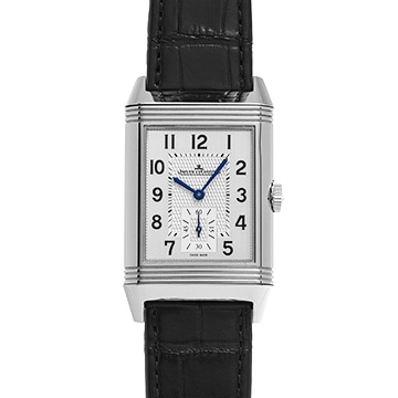 ジャガー ルクルト レベルソ クラシック ラージ デュオ スモールセコンド Q3848420 シルバーグレー/ブラック メンズ 時計 【中古】【wristwatch】