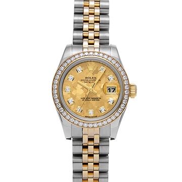 ロレックス デイトジャスト レディ 26 179383G ゴールドクリスタル/ダイヤモンド レディース 時計 【中古】【wristwatch】