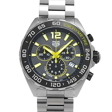 タグ ホイヤー フォーミュラ1 クォーツ クロノグラフ CAZ101AG.BA0842 グレー/ブラック メンズ 時計 【中古】【wristwatch】