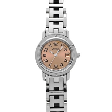 エルメス クリッパー CL4.210 ピンク レディース 時計 【中古】【wristwatch】