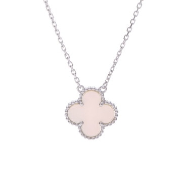 ヴァン クリーフ&アーペル ヴィンテージアルハンブラネックレス シルバー K18ホワイトゴールド WG レディース ジュエリー 【中古】【jewelry】