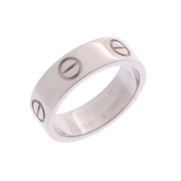 カルティエ ラブリング #51 シルバー K18ホワイトゴールド WG レディース ジュエリー 【中古】【jewelry】