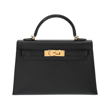 エルメス ミニケリー 2 タッチ 2WAY ブラック ヴォーマダム/リザード レディース バッグ 【中古】【bag】