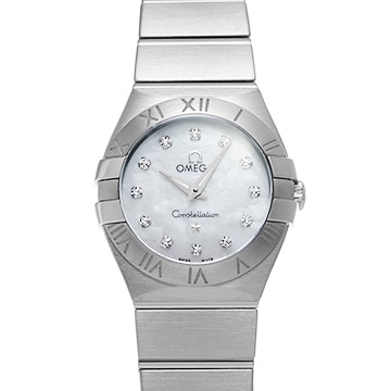 オメガ コンステレーション クォーツ 123.10.24.60.55.001 ホワイトシェル/ダイヤモンド レディース 時計 【新品】【wristwatch】