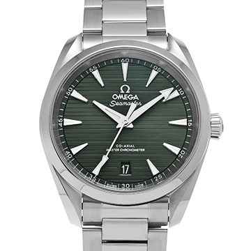 オメガ シーマスター アクアテラ コーアクシャル マスター クロノメーター 38mm 220.10.38.20.10.003 グリーン メンズ 時計 【新品】【wristwatch】