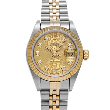 ロレックス デイトジャスト 79173G シャンパンコンピュータ/ダイヤモンド レディース 時計 【中古】【wristwatch】