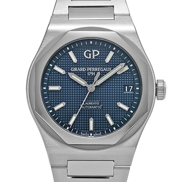 ジラール ペルゴ ロレアート 42mm 81010-11-431-11A ブルー メンズ 時計 【中古】【wristwatch】