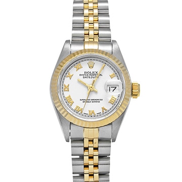 ロレックス デイトジャスト 69173 ホワイト レディース 時計 【中古】【wristwatch】