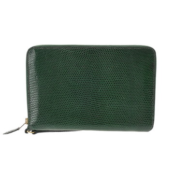 エルメス トラベルケース《チャーリー》 ヴェール リザード ユニセックス 【中古】【bag】