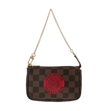 ルイ ヴィトン ダミエ ミニポシェットアクセソワール T&B ブラウン N58011 ダミエキャンバス レディース 【中古】【bag】