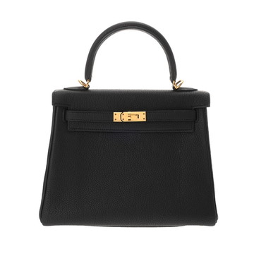 エルメス ケリー 25 内縫い 2WAY ブラック トゴ レディース バッグ 【中古】【bag】
