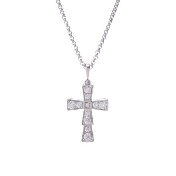 ブルガリ セルペンティクロス ネックレス シルバー 354038 K18ホワイトゴールド WG レディース ジュエリー 【中古】【jewelry】