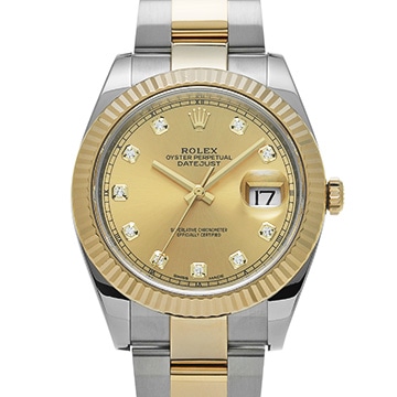 ロレックス デイトジャスト 41 126333G シャンパン/ダイヤモンド メンズ 時計 【中古】【wristwatch】