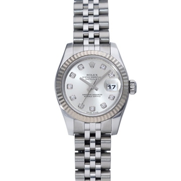 ロレックス デイトジャスト 179174G シルバー/ダイヤモンド レディース 時計 【中古】【wristwatch】