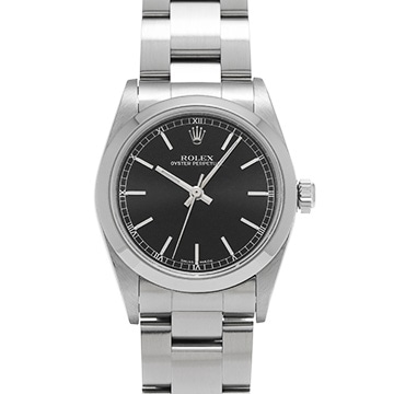 ロレックス オイスターパーペチュアル 77080 ブラック ユニセックス 時計 【中古】【wristwatch】