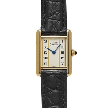 カルティエ マストタンク ヴェルメイユ SM W1003053 アイボリー レディース 時計 【中古】【wristwatch】