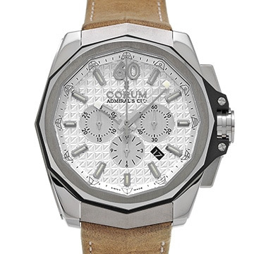 コルム アドミラルズ カップ AC-ONE クロノグラフ リミテッド エディション 132.202.04/0F62 AA10 シルバー メンズ 時計 【中古】【wristwatch】