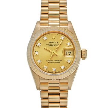ロレックス デイトジャスト 69178G シャンパン/ダイヤモンド レディース 時計 【中古】【wristwatch】