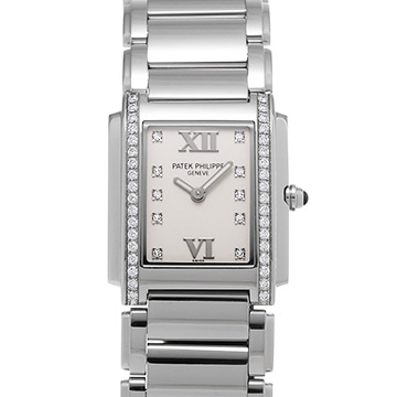 パテック フィリップ トゥエンティ-4 4910/10A-011 シルバー/ダイヤモンド レディース 時計 【中古】【wristwatch】