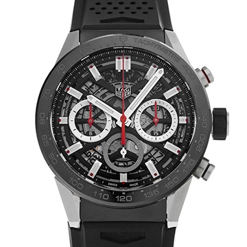 タグ ホイヤー カレラ キャリバーホイヤー02 クロノグラフ CBG2010.FT6143 ブラック メンズ 時計 【中古】【wristwatch】