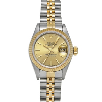 ロレックス デイトジャスト 69173 シャンパン レディース 時計 【中古】【wristwatch】