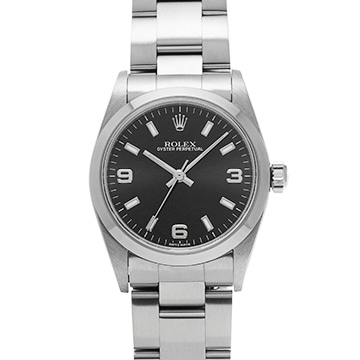 ロレックス オイスターパーペチュアル 77080 ブラック ユニセックス 時計 【中古】【wristwatch】
