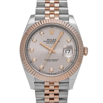 ロレックス デイトジャスト 41 126331G サンダスト/ダイヤモンド メンズ 時計 【中古】【wristwatch】