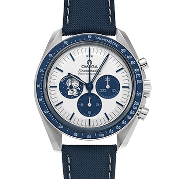 オメガ スピードマスター ムーンウォッチ コーアクシャル マスタークロノメーター シルバー スヌーピーアワード 310.32.42.50.02.001 シルバー/ブルー メンズ 時計 【中古】【wristwatch】