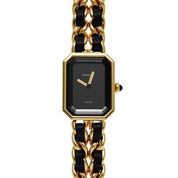 シャネル プルミエール L H0001 ブラック レディース 時計 【中古】【wristwatch】
