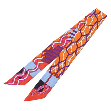 エルメス ツイリー BALLET AQUATIQUE マルチカラー シルク100% レディース 【中古】【other】