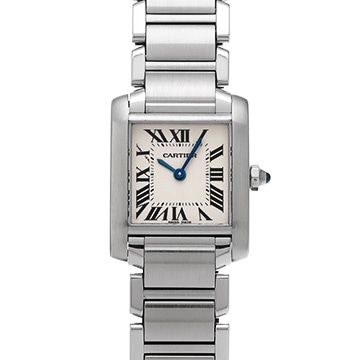 カルティエ タンクフランセーズ SM W51008Q3 シルバー レディース 時計 【中古】【wristwatch】