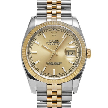 ロレックス デイトジャスト 116233 シャンパン メンズ 時計 【中古】【wristwatch】