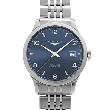ロンジン レコード L2.820.4.96.6 ブルー メンズ 時計 【中古】【wristwatch】