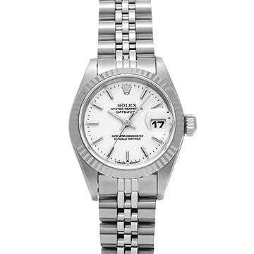 ロレックス デイトジャスト 69174 ホワイト レディース 時計 【中古】【wristwatch】