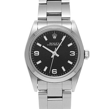 ロレックス オイスターパーペチュアル 77080 ブラック ユニセックス 時計 【中古】【wristwatch】