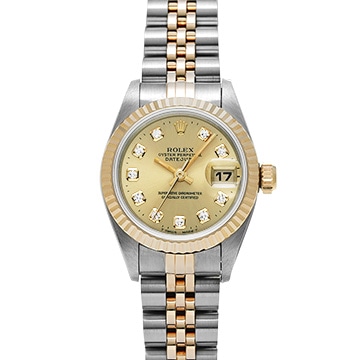 ロレックス デイトジャスト 69173G シャンパン/ダイヤモンド レディース 時計 【中古】【wristwatch】